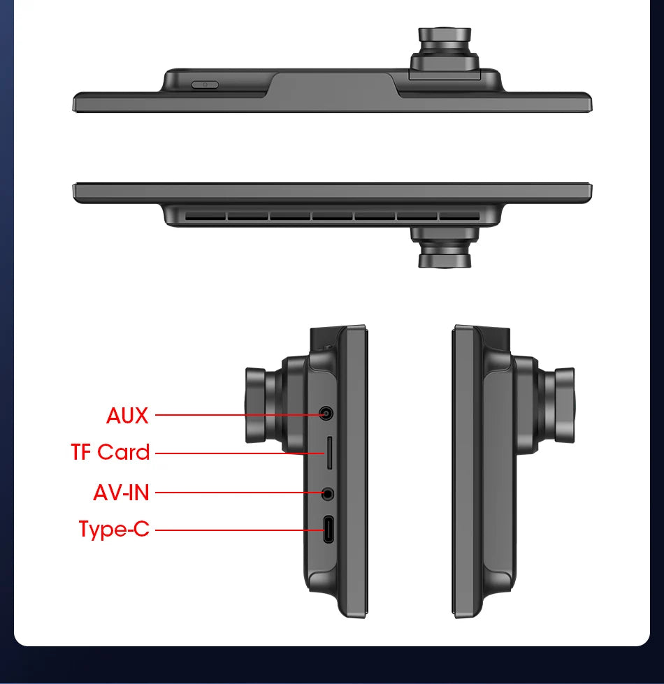 Develuck NEW 11.26 inch 4K DVR Wireless CarPlay and Android Auto Portable Dash Cam Car Screen Video Recorder 5G WIFI Navigation