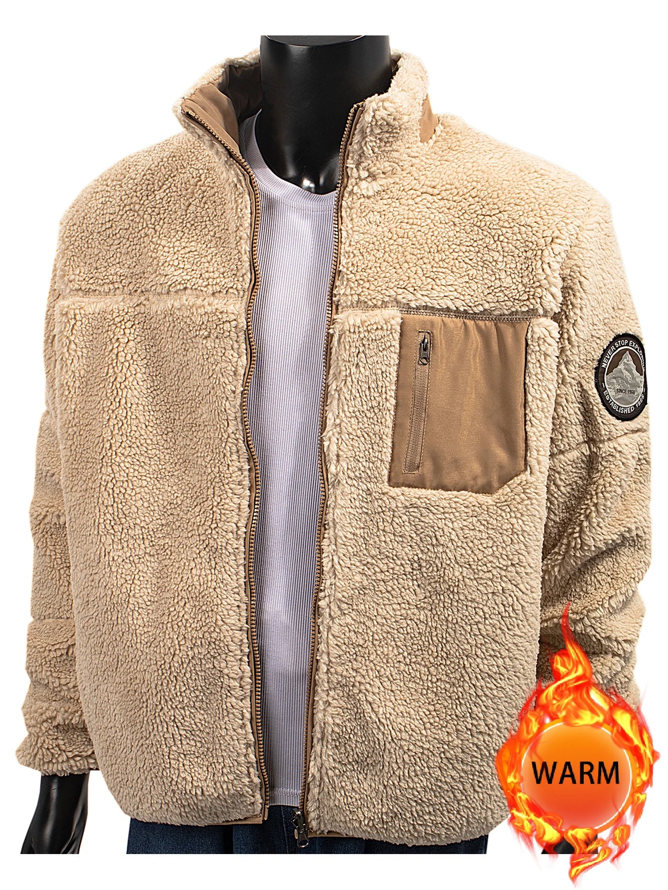 Men's Fleece Jacket for Hiking & Adventure Warm Winter Clothing Casual Daily Wear Fashion Design Man Fur Coats