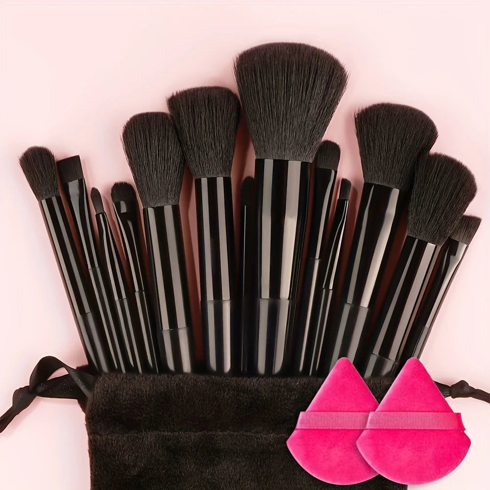 Makeup Brushes Set 13Pcs Premium Synthetic Brush Foundation Powder Blending Concealer Eyeshadow Blush Cosmetics Brushes Travel