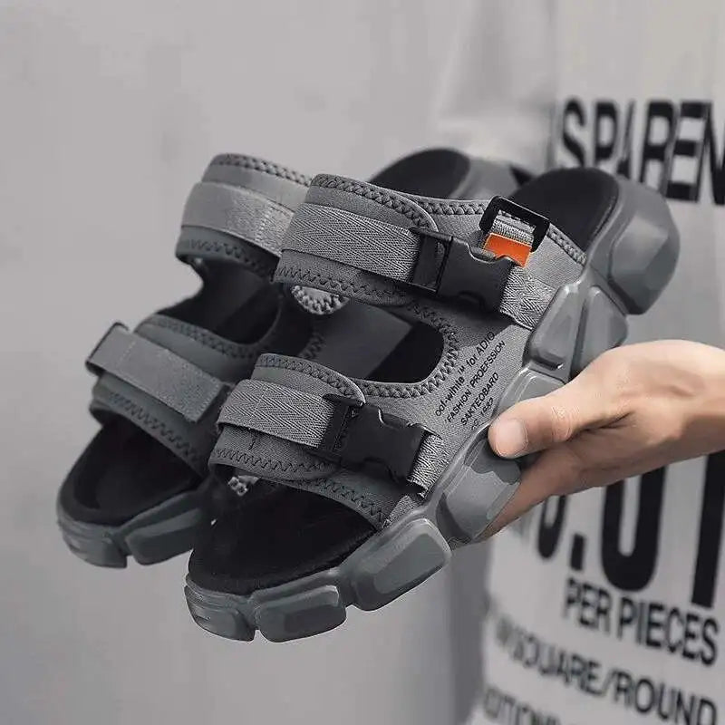 Fashion Sandals Summer Wear-resistant 2023 New Sports Dual-purpose Slippers Beach Shose Men Breathable Light Anti-Slippery