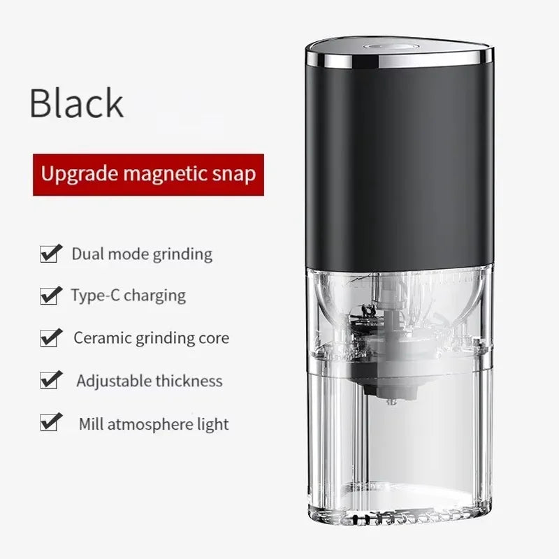 Household Coffee Bean Grinder Kitchen Small Grinder Induction Self-Stop Strong Power Grinding Fine Portable Small Grinder
