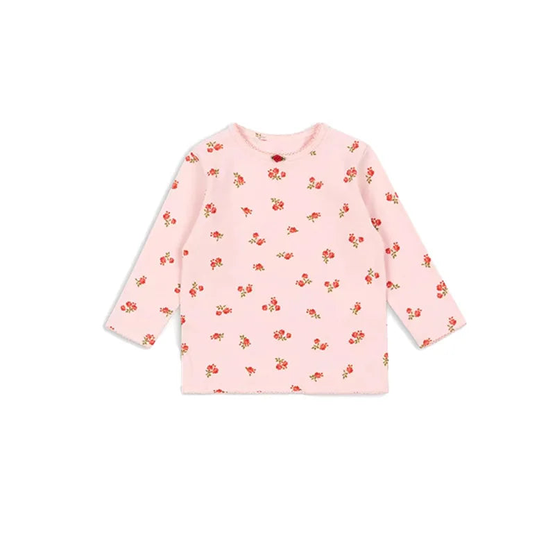 Children's Clothings 2025 New Autumn Winter Baby Girls Homewear Flower Cotton Printed Shirts Leggings Pants Set Korean Clothes