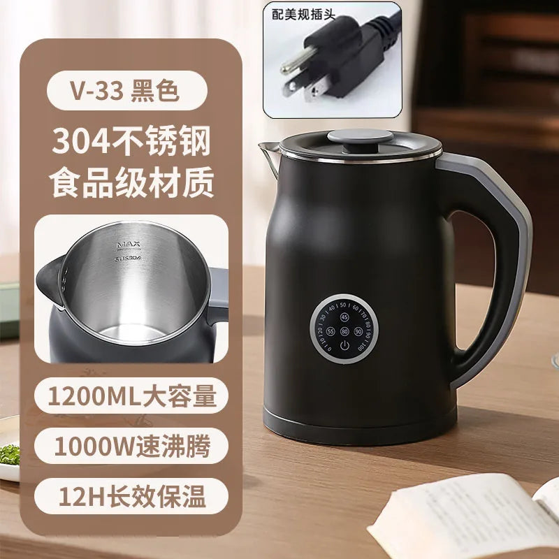110V/220V Electric Kettle Smart Home Appliance for USA Japan Canada with Keep Warm Function AB