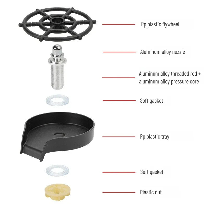 Household Stainless Steel ABS Useful Things for Kitchen and Home Gadgets Automatic Rinsing Cups in Commercial Bars Kitchenware