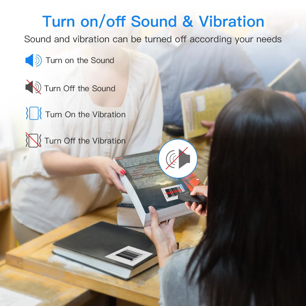 Eyoyo EY-009L Mini 1D Laser Bluetooth Barcode Scanner UPC/EAN/Codabar Code Reader. Support Hide/Add Custom Prefix/Suffix Digits