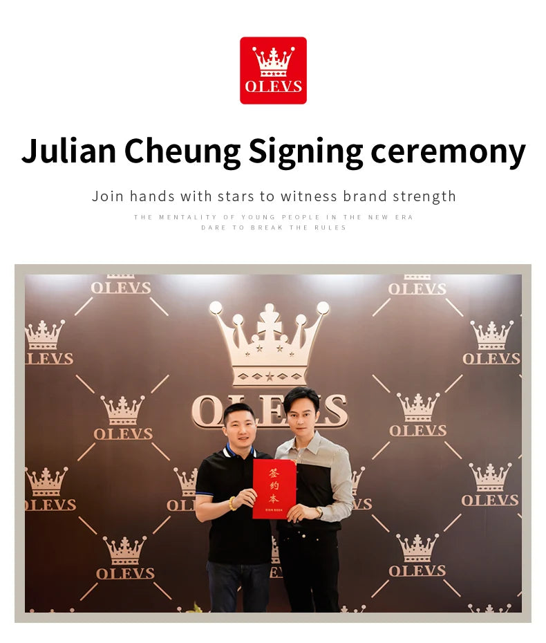 OLEVS Flywheel Skeleton Automatic Watch for Men Luminous Starry Sky Waterproof Business Wristwatch Mechanical Watch