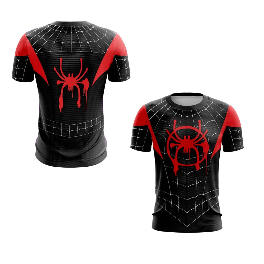 Extraordinary Spider Man t-Shirt Man Spider Miles Morales Spider Man Uniform 3D Spider Man Series Universe Parallel T-shirt