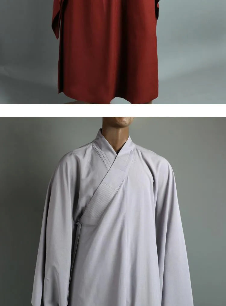 Monk Costume Buddhist Chinese Traditional Clothings Meditation Zen Shaolin Hanfu Clothing Taoism Tibetan Clothes Monk Robe