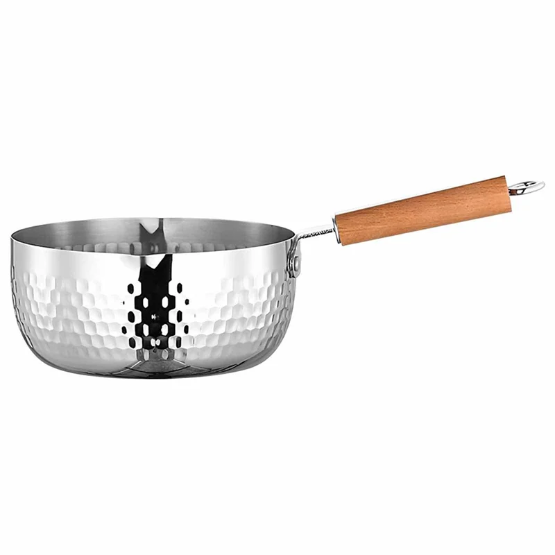 SOFT-Stainless Steel Stew Pot , Multi-Purpose Stew Pot With Pouring Spout, Solid Wood Handle With Hook,Cooking Pot