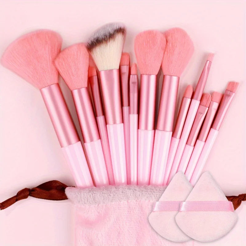 Makeup Brushes Set 13Pcs Premium Synthetic Brush Foundation Powder Blending Concealer Eyeshadow Blush Cosmetics Brushes Travel