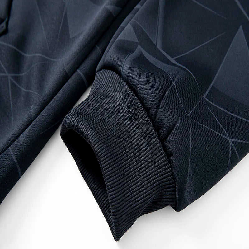 Autumn and Winter New Lamb Fleece Coat Men's Trendy  Print with Thick Fleece Hoodie Jacket Hoodie