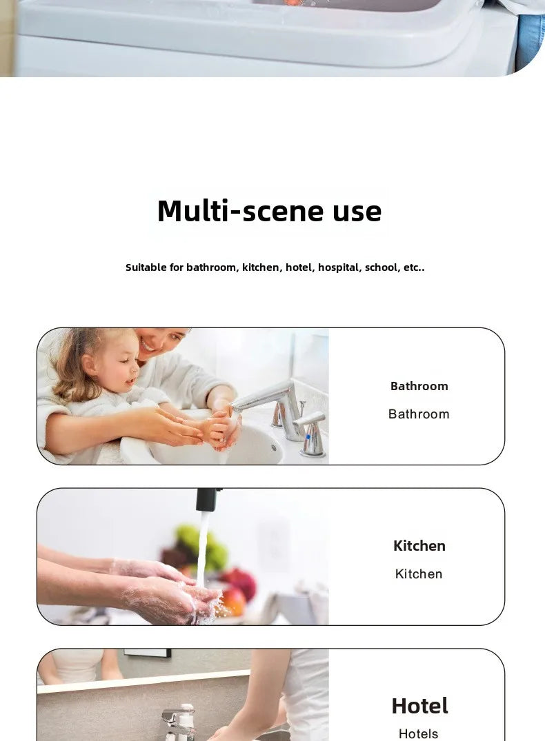 Household energy sensing multi gear contactless wall mounted vertical hand sanitizer rechargeable soap dispenser foam machine