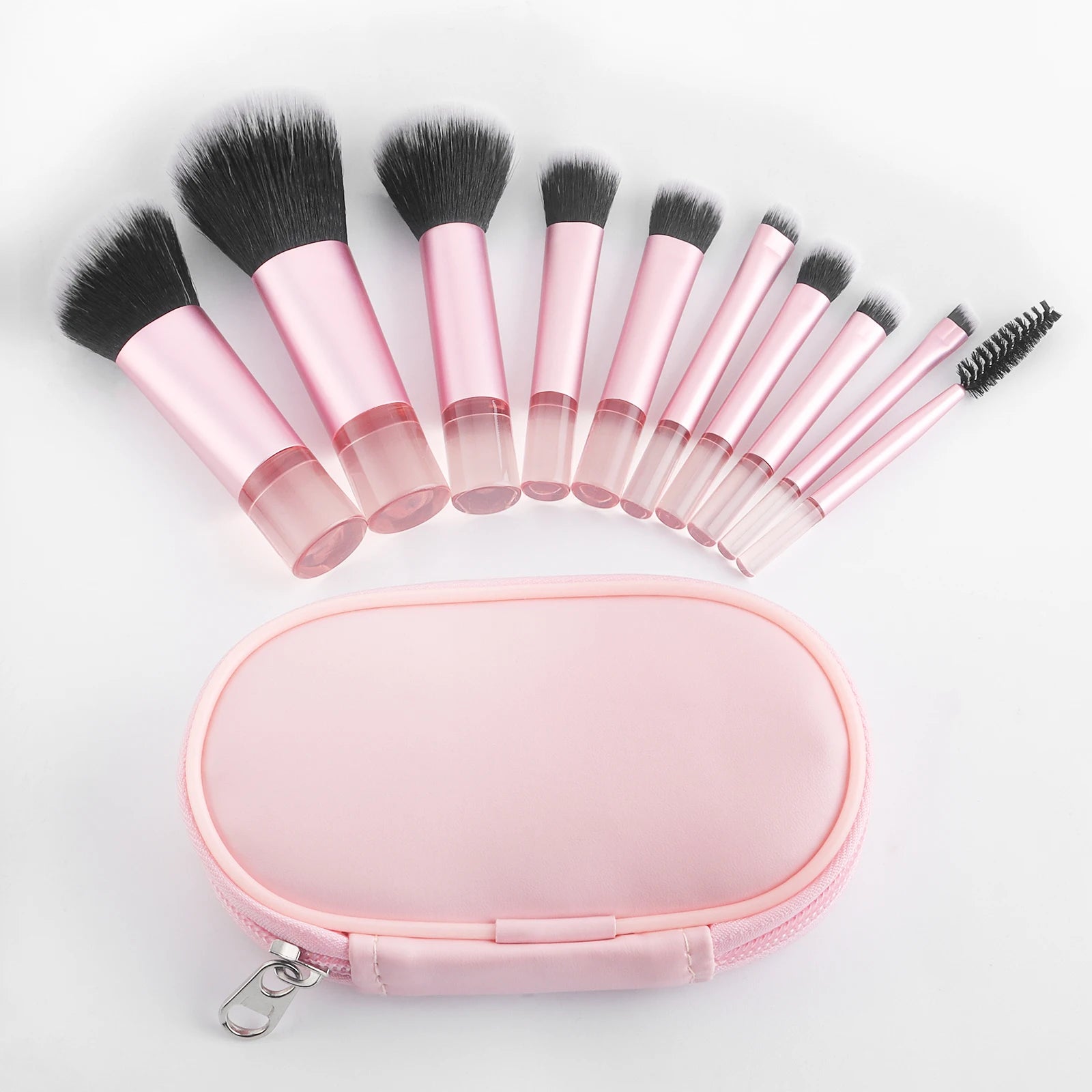 Makeup Brush Sets,10pcs Plastic mini with bag multifunctional Makeup Brush at home or On-the-Go
