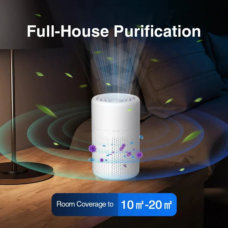 Household Air Purifier Portable Air Cleaner Mini Desktop Air Purifier With HEPA Filter Air Freshener Air Cleaner For Home Office