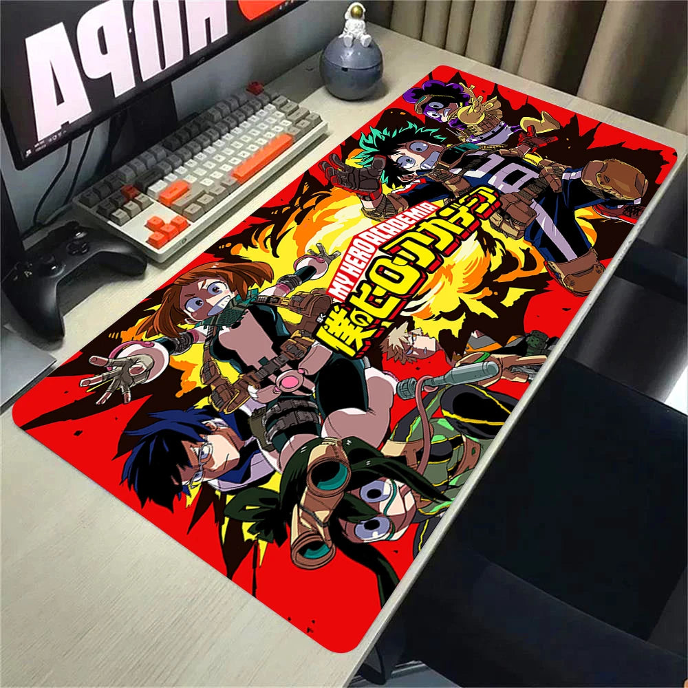 900x400 Mouse Pad My Hero Academia Keyboard Pad Gaming Accessories Desk Mat Natural Rubber Anti-slip Soft Office Tapis De Souris