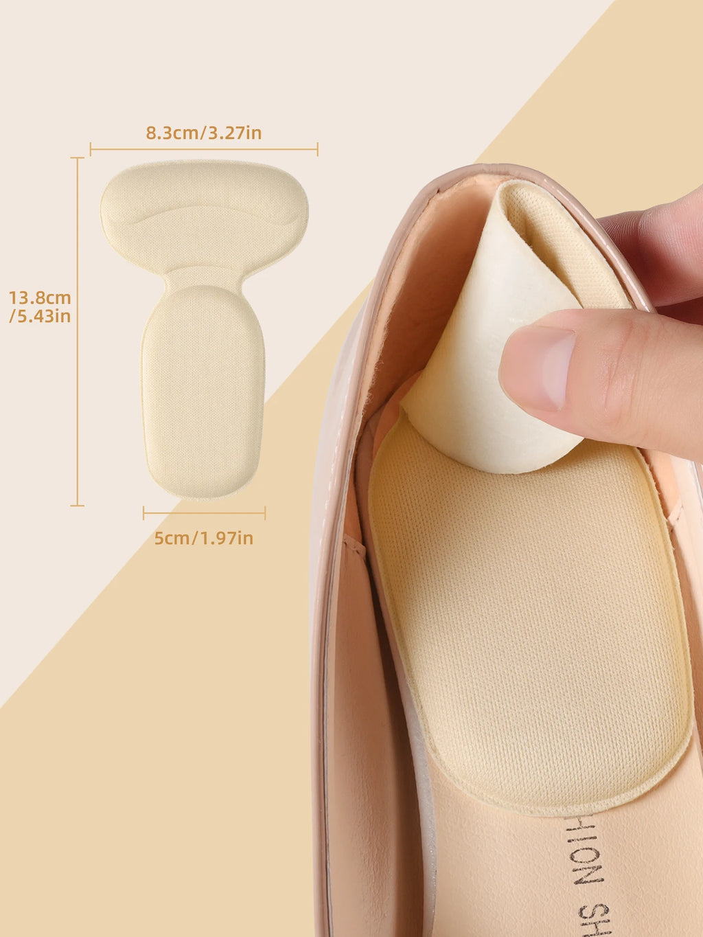 3/6Pairs Heel Pad With Insoles Attached To The Heel, Memory Foam Insoles High Heels, Anti-Wear Shoe Heel Pads