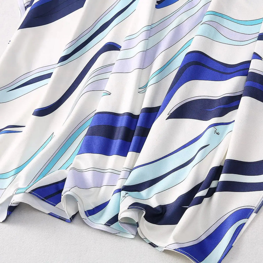 Women's Clothing Elegant Dress Robe Casual Comfortable Breathable Long Vestidos Fashion Loose Round Neck Printed Dress New