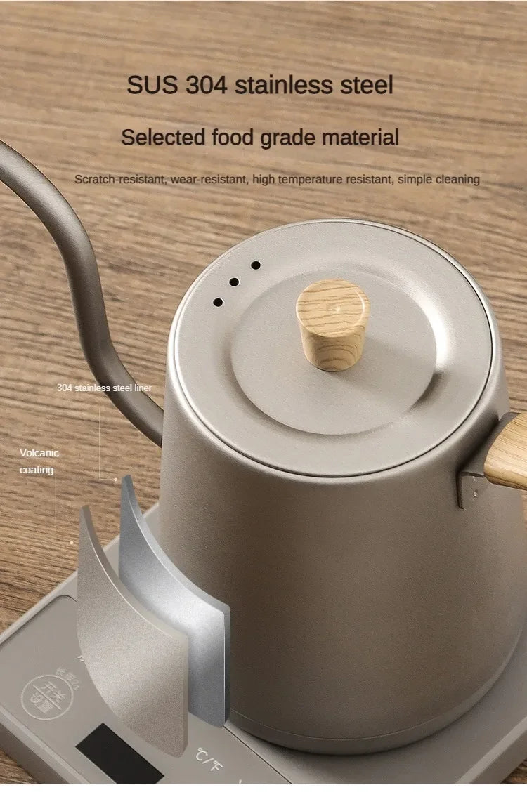 1000W Slim Mouth Pot Temperature Control Water Pot Tea Pot 220V Gooseneck Electric Coffee Pot Manual Brewing Coffee Pot