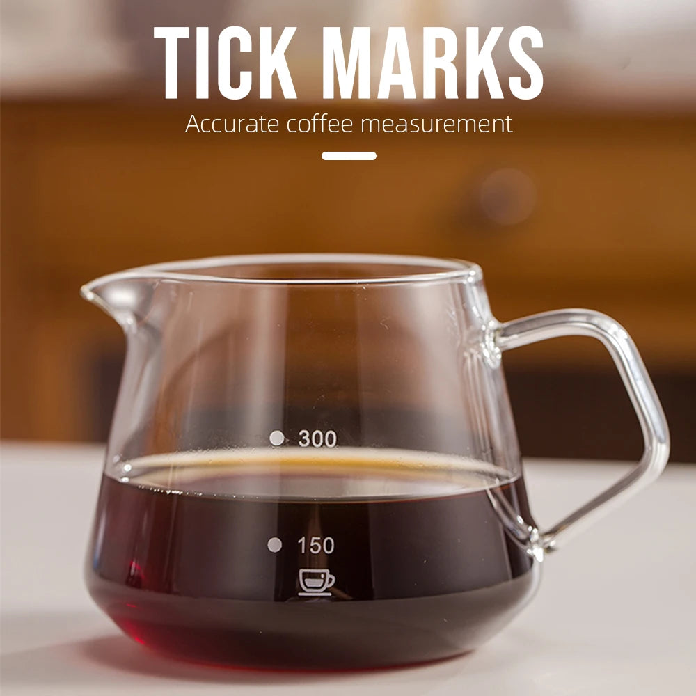 Glass Coffee Pot Set Sharing Pot Filter Free Paper Filter Cloud Pot American Drip Pot Reusable Coffee Utensils