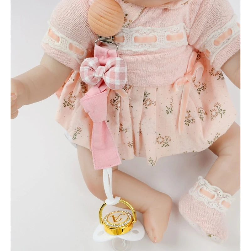 Baby Pacifier Clip Chain Cotton Cartoon Country Style Holder Dummy  Handmade   Christmas Gift Dropshipping