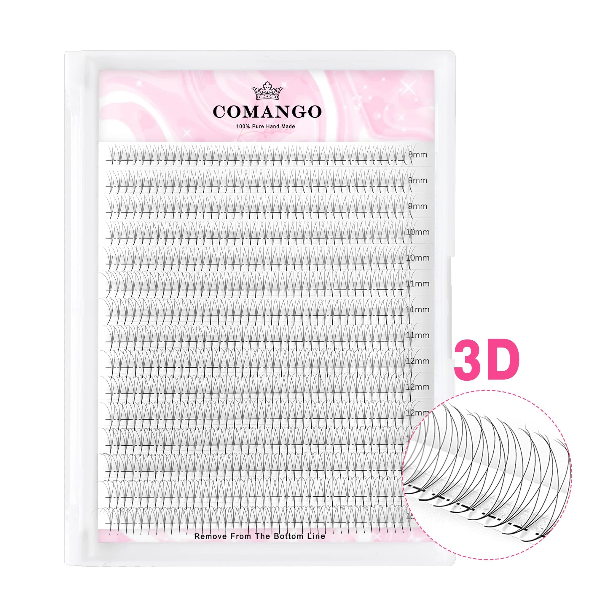 CoMango Wispy Pointy Base Premade Russian Volume Fans 3D 6D 10D 12D 14D 16D Lashes Extension 300 Fans False Mink Eyelashes