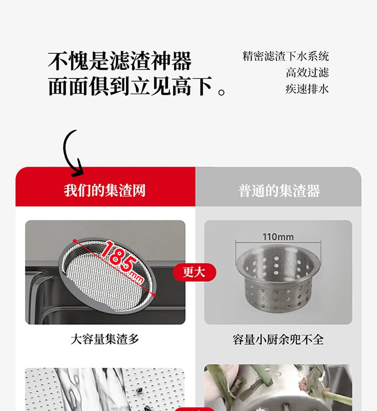 Household Sink, Made Of 304 Stainless Steel, With A Large Single Sink And Integrated Molding