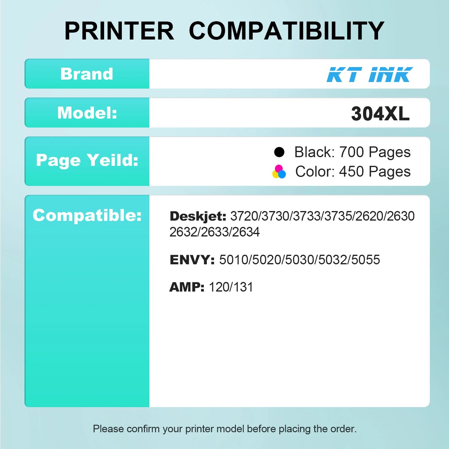 304XL hp High Yield Replacement for 304 XL Ink Cartridge Black Tri-color Work With Deskjet Envy AMP Printer