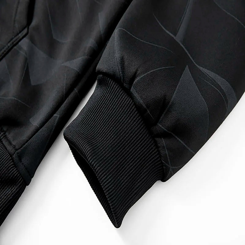 Autumn and Winter New Lamb Fleece Coat Men's Trendy  Print with Thick Fleece Hoodie Jacket Hoodie