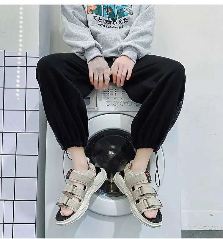 Fashion Sandals Summer Wear-resistant 2023 New Sports Dual-purpose Slippers Beach Shose Men Breathable Light Anti-Slippery