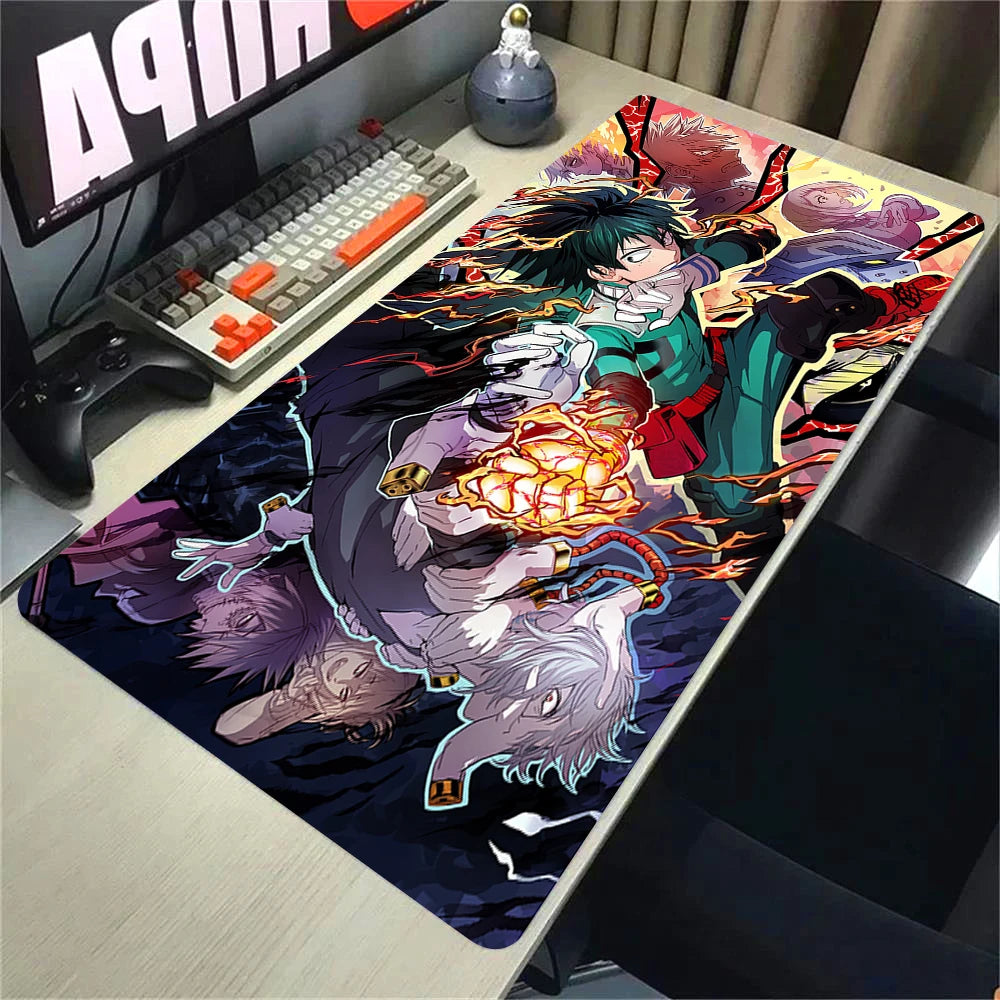 900x400 Mouse Pad My Hero Academia Keyboard Pad Gaming Accessories Desk Mat Natural Rubber Anti-slip Soft Office Tapis De Souris