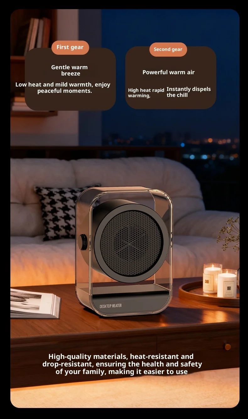 Household heater Desktop heater Desktop Electric Heater  High power office student dormitory electric heater Warm Air Blower