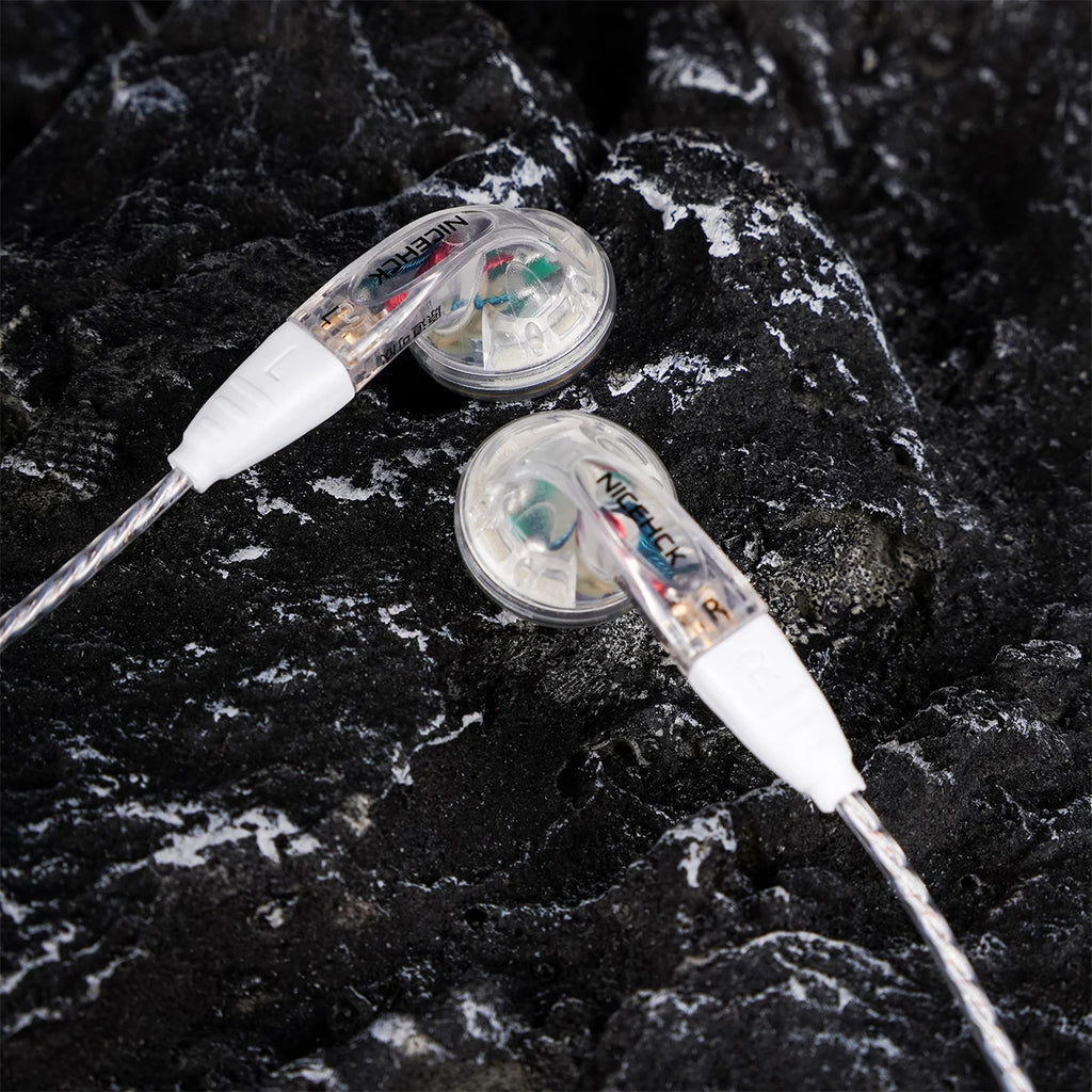 NICEHCK YDX Earbud HiFi Wired Microphone Earphone 14.8mm Dynamic Driver Music Headset With 2Pin Silver Plated OCC Mixed Cable