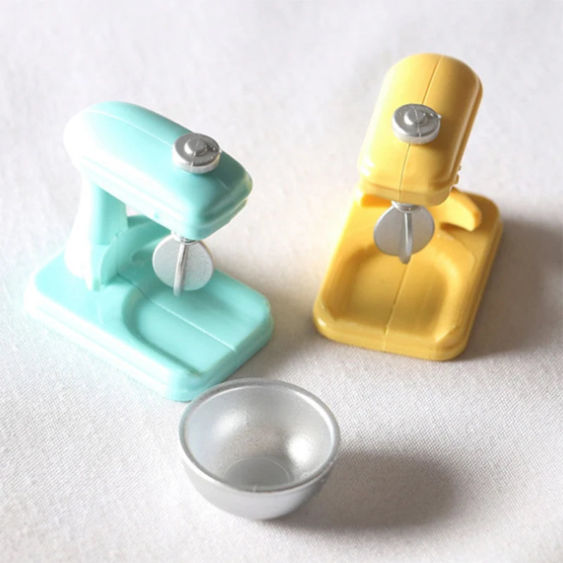 1/12 Miniature Doll House Simulation Mini Mixer Miniature Toy Model Kitchen Appliance Decoration