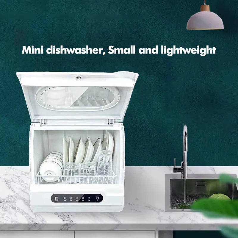 Household Automatic Dishwasher Installation Free Small Desktop Drying Integrated Anti-virus Sterilizing Intelligent Dish Washer