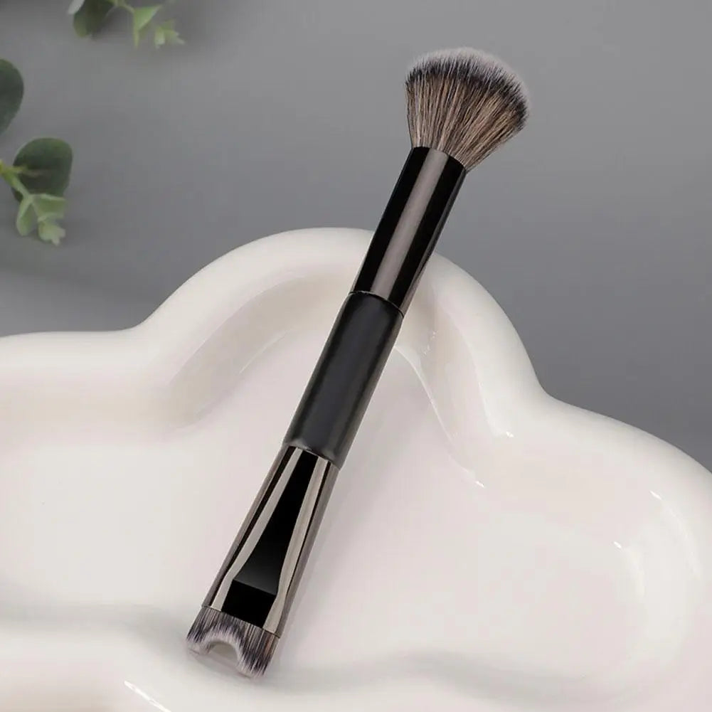 2 in 1 Dual-Ended Nose Contour U-Shaped Makeup Brush Makeup Brushes Foundation Loose Powder Blending Blush Brush Makeup Tool