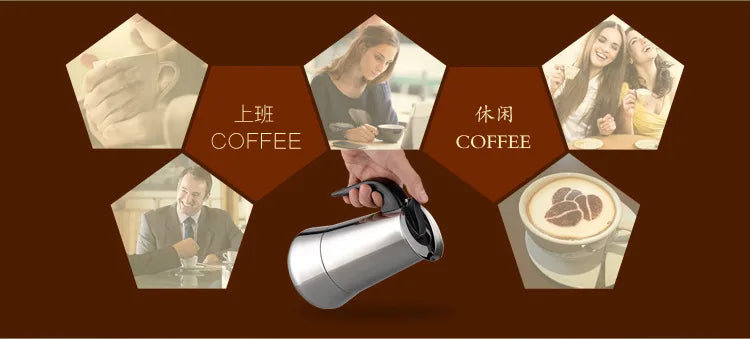 Stainless Steel Italian Mocha Pot Coffee Pot European Concentrated French Coffee Pot