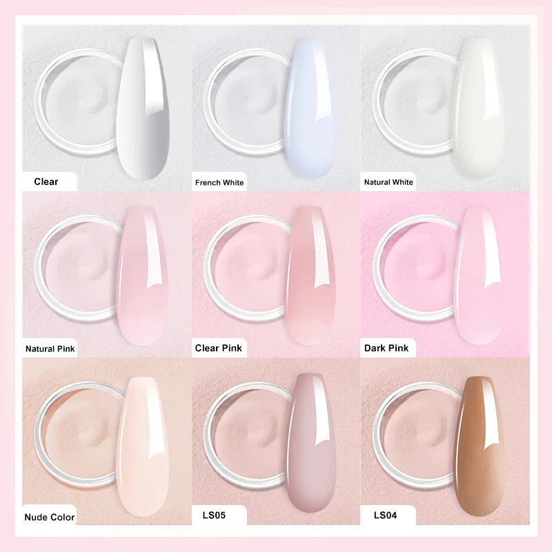 Very Fine 28g/Box French White Clear Pink Nude Dipping Powder No Lamp Cure Nails Dip Powder Natural Dry Gel Nail Salon Effect