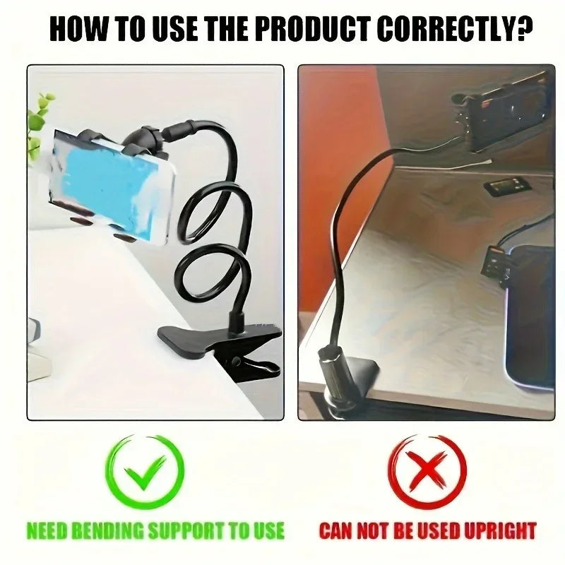 Universal Long Arm Lazy Person Bracket Mobile Phone Clamp Bedside Desktop Support For iPhone Xiaomi Huawei Samsung Phone Stands