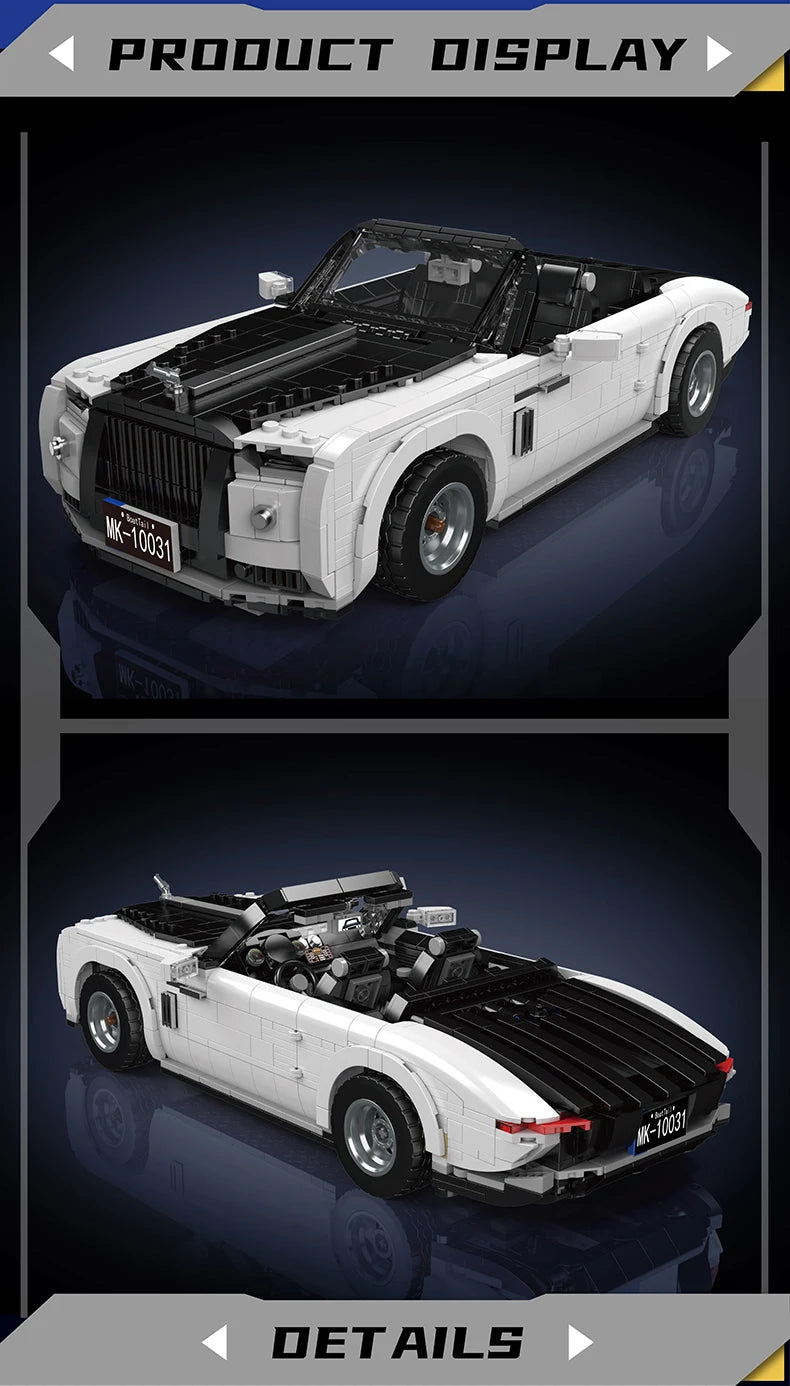 Mould King 10031 Technical Car Toys The RR Wraith Vintage Car Building Block Assembly Car Model Brick Set Kids Christmas Gift