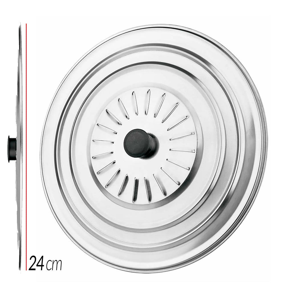 Adaptable Lid Stainless Steel Pot Lid for Frying Pan, Saucepan, Kitchen, Round Metal with Vents and Handle
