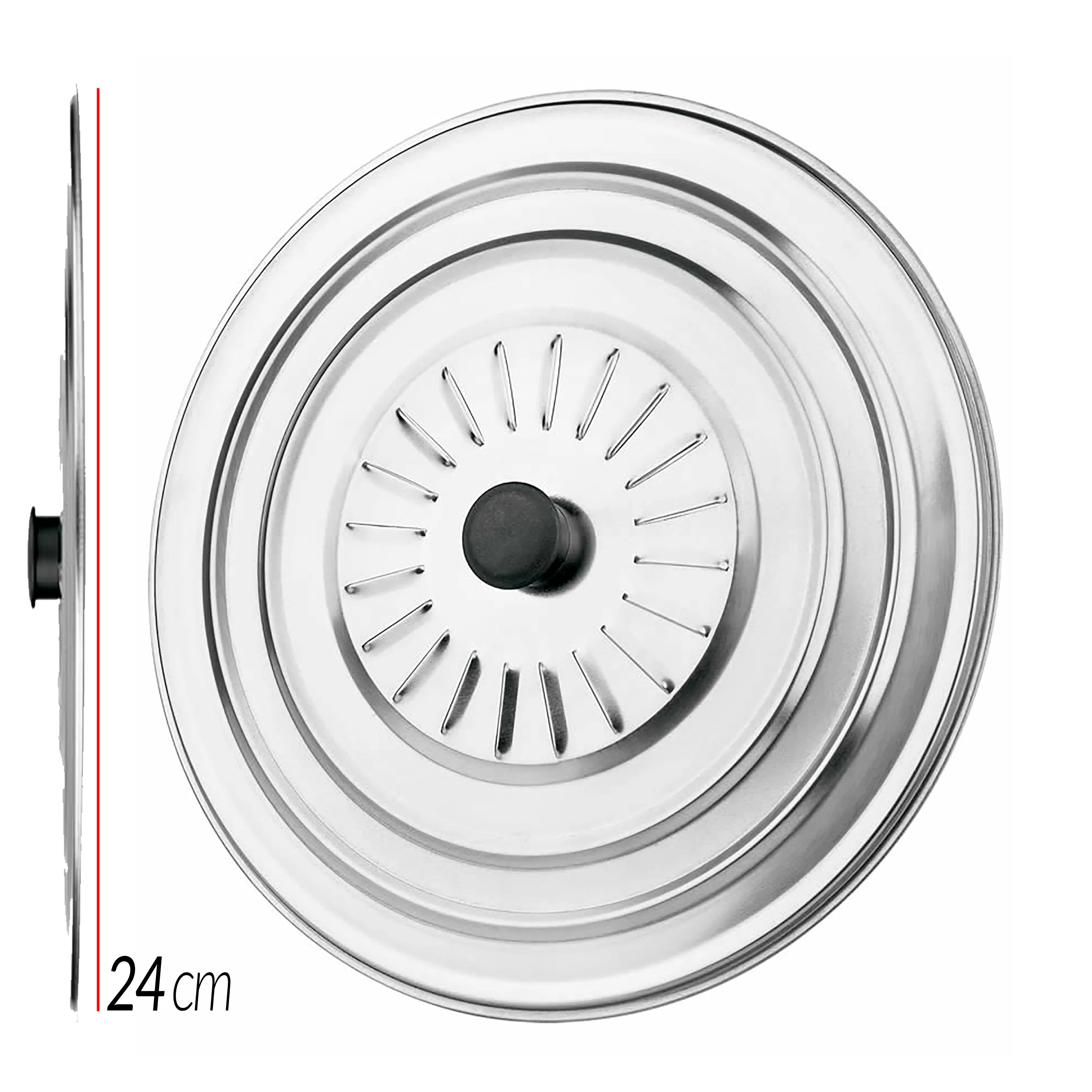 Adaptable Lid Stainless Steel Pot Lid for Frying Pan, Saucepan, Kitchen, Round Metal with Vents and Handle