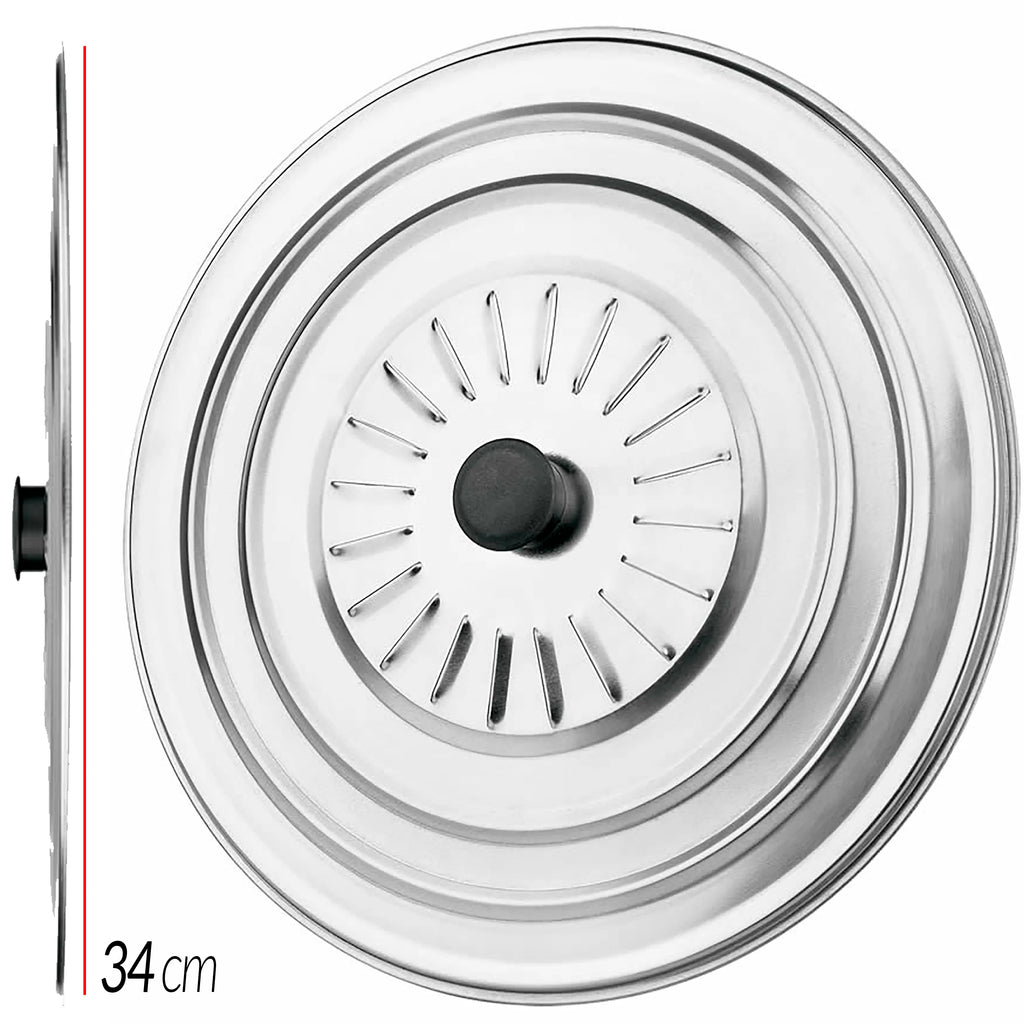 Adaptable Lid Stainless Steel Pot Lid for Frying Pan, Saucepan, Kitchen, Round Metal with Vents and Handle