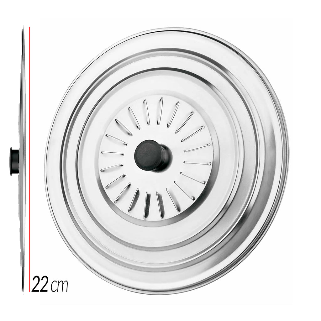Adaptable Lid Stainless Steel Pot Lid for Frying Pan, Saucepan, Kitchen, Round Metal with Vents and Handle