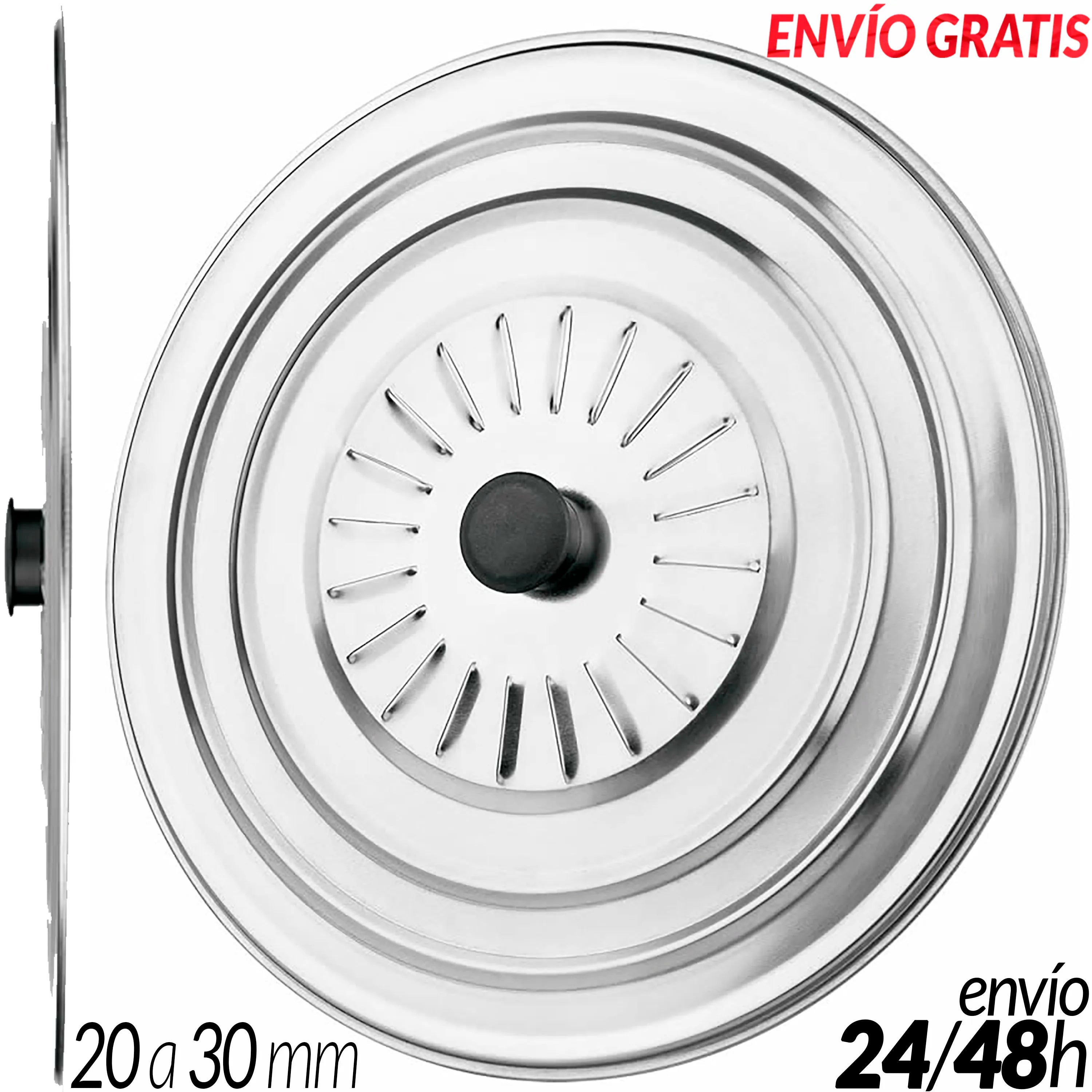 Adaptable Lid Stainless Steel Pot Lid for Frying Pan, Saucepan, Kitchen, Round Metal with Vents and Handle