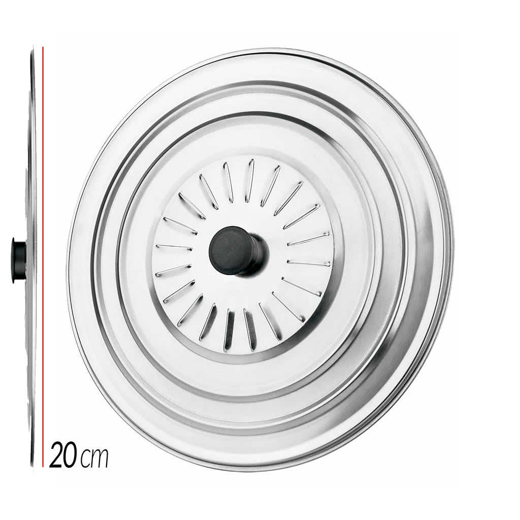 Adaptable Lid Stainless Steel Pot Lid for Frying Pan, Saucepan, Kitchen, Round Metal with Vents and Handle