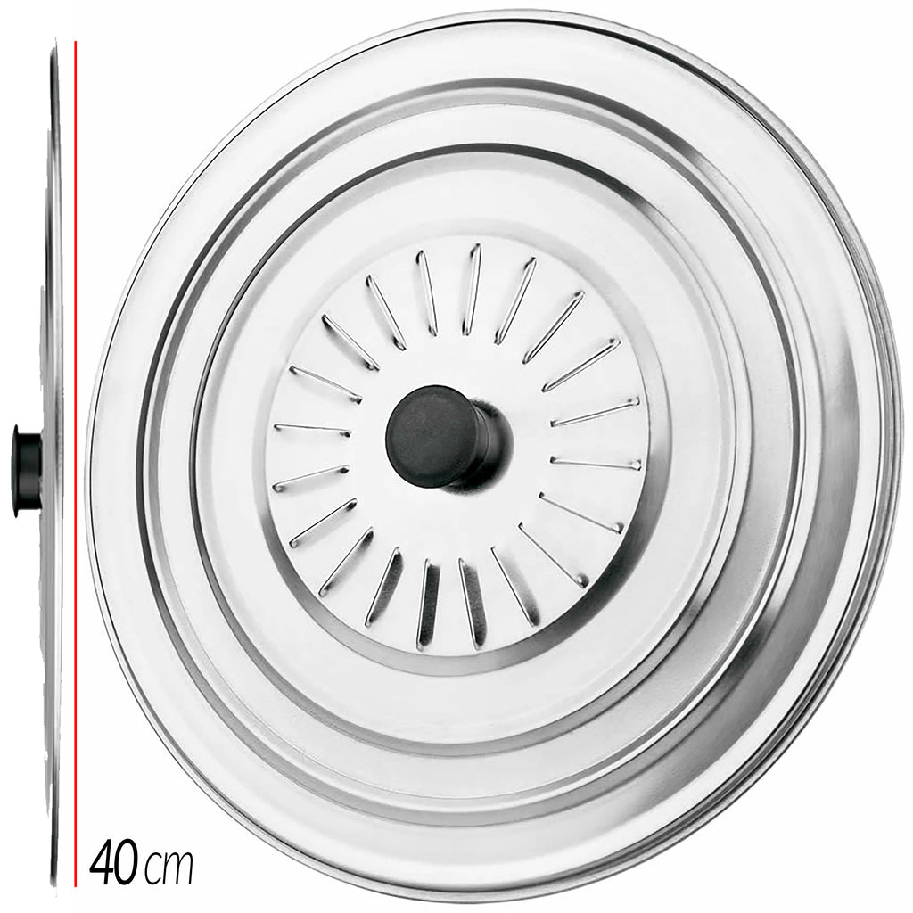 Adaptable Lid Stainless Steel Pot Lid for Frying Pan, Saucepan, Kitchen, Round Metal with Vents and Handle