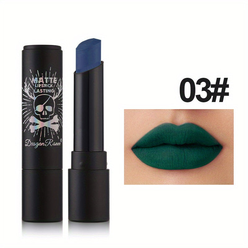 Punk Cool Matte Lipstick - Dark Purple, Chocolate, And Black Tones - Perfect For Halloween And Costume Makeup For Mother's Day Gifts For Music Festival