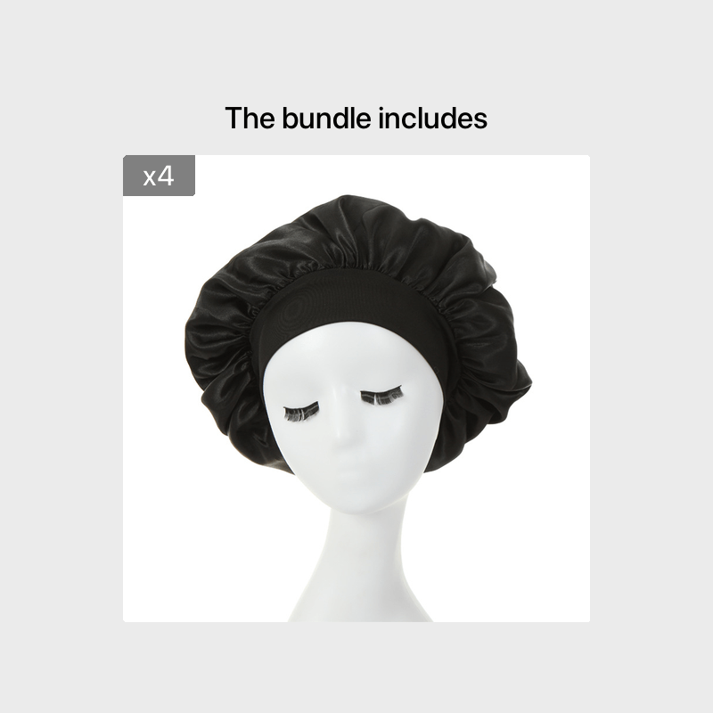 Awegeo Women'S Pink Satin Bonnet - Soft, Comfortable Sleep Cap with Ruffled Design, Oil-Free Polyester, Perfect for Hair Protection and Styling, Hair Protection Cap | Ruffled Bonnet | Oilfree Material