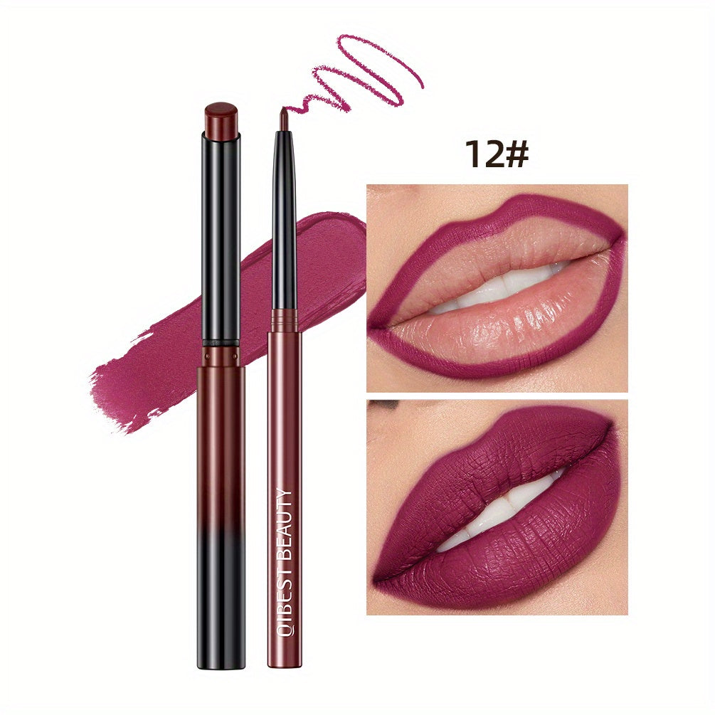 Matte Lip Liner Pencil Lipstick Set, Colorfast Smudge Proof Long Lasting Waterproof Nude Color Lip Liner, Any Skin Type Applicable Multifunctional Travel Size Portable Stage Makeup, Ideal Gift For Mother's Day Makeup Set Cont