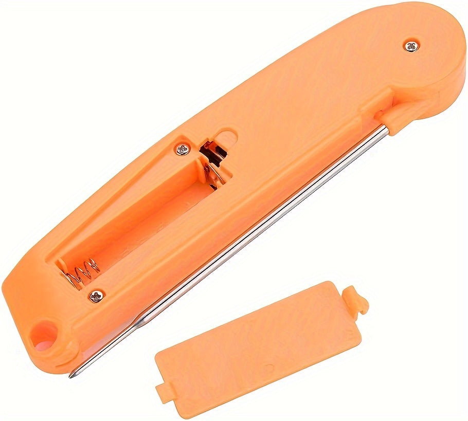 1pc Fast-Reading Digital Meat Thermometer, WEBBQ ABS Food Temperature Gauge with Hold Function, Single-Use, for Grilling BBQ, Kitchen Cooking, Adult - AAA Battery Operated (Batteries Not Included)